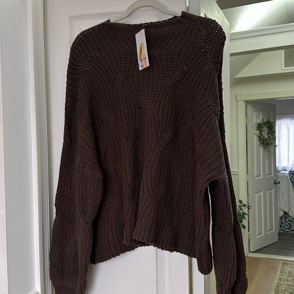 brown sweater from amazon (brand is prettygardenchic) size large